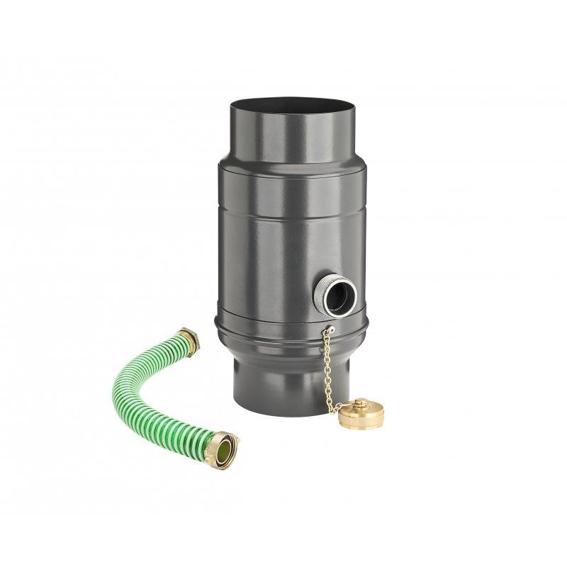 Sběrač dešťové vody s hadicí - Hliník lakovaný - Antracit - Obrázek