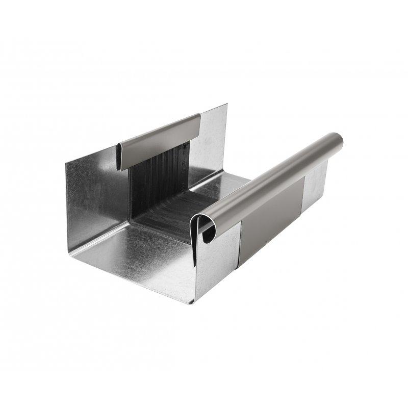 Žlabová dilatace hranatá - Pozink lakovaný - Bílo hliníková tmavá – P.20 - Obrázek