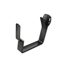 Žlabový hák hranatý čelní - Hliník lakovaný - Intenzivní černá - Obrázek 1