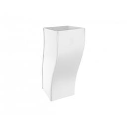 Koleno soklové hranaté - Hliník lakovaný - Bílá - Obrázek 1