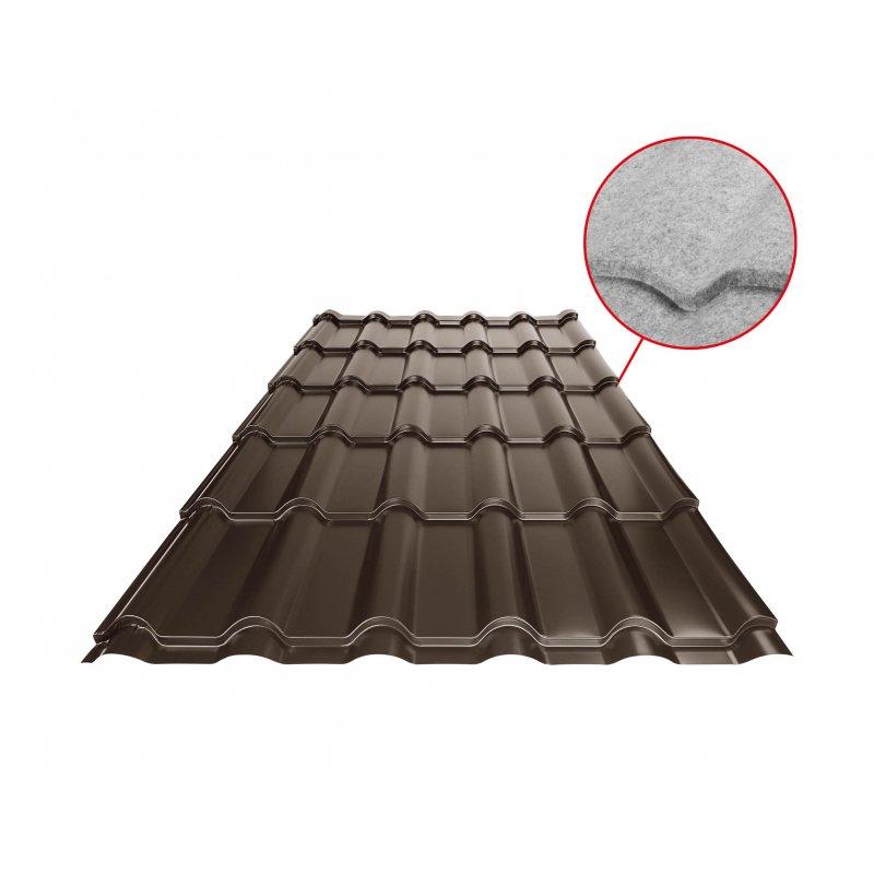 Střešní krytina UNI 2 SQ (sound – aqua) - Pozink lakovaný - Testa di Moro - Obrázek