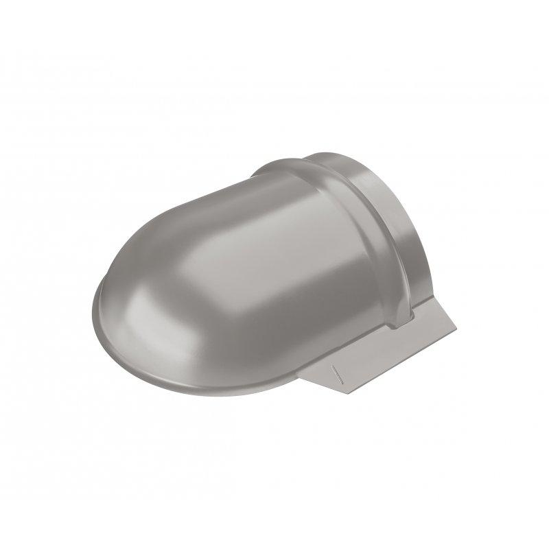 Ukončení hřebenáče oblé - Pozink lakovaný - Bílo hliníková tmavá - Obrázek