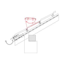 Střešní schod na krytinu UNI - Pozink lakovaný - Ocelově červená - Obrázek 3