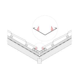 Střešní těsnící pás – klín úžlabí - Polyuretan - Měděno hnědá - Obrázek 2