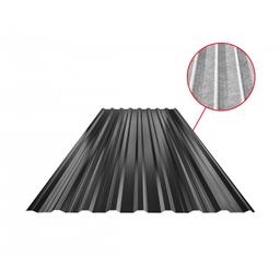 Trapéz střešní s prolisem TR 18A+ SQ (sound – aqua) - Pozink lakovaný - Intenzivní černá - Obrázek 1