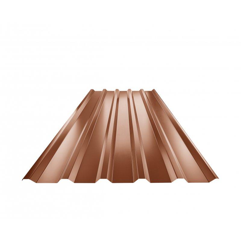 Trapéz střešní TR 35A - Pozink lakovaný - Měděno hnědá - Obrázek