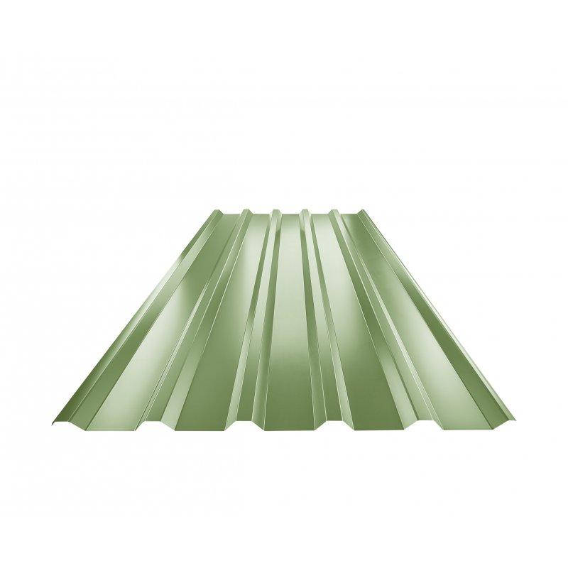 Trapéz střešní TR 35A - Pozink lakovaný - Trávově zelená - Obrázek