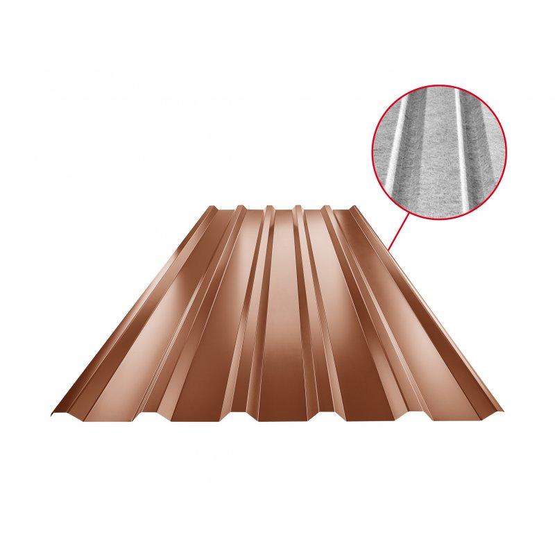 Trapéz střešní TR 35A SQ (sound – aqua) - Pozink lakovaný - Měděno hnědá - Obrázek