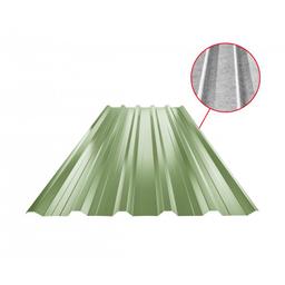 Trapéz střešní s prolisem TR 35A+ SQ (sound – aqua) - Pozink lakovaný - Trávově zelená - Obrázek 1