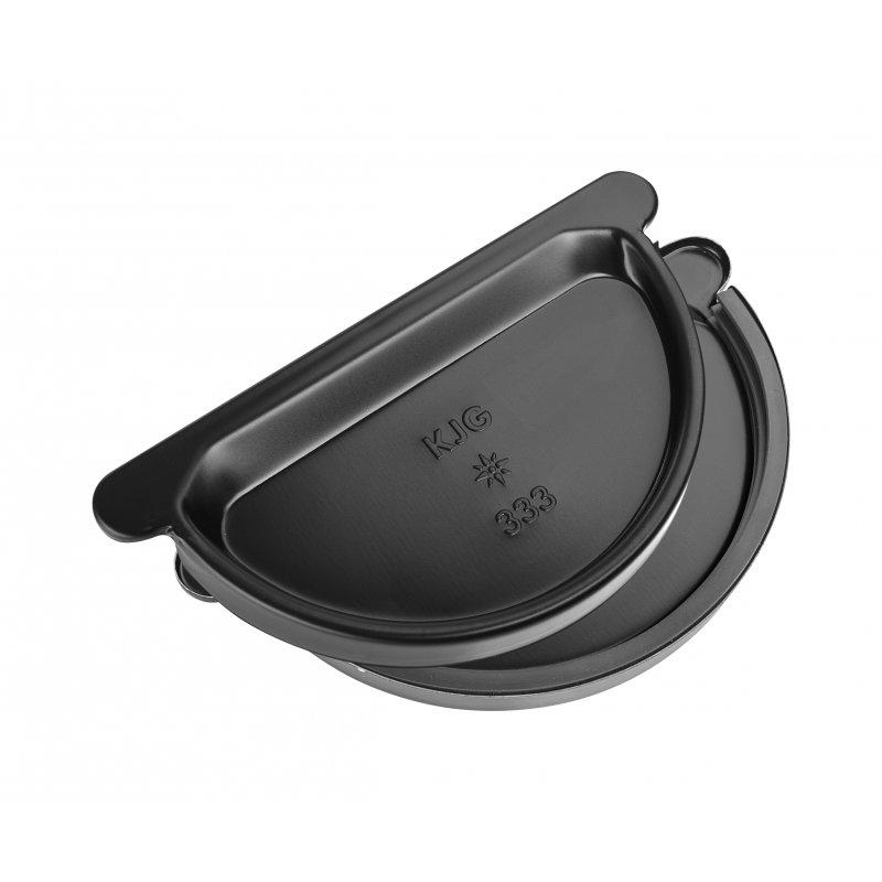 Čelo žlabové s těsněním - Pozink lakovaný - Intenzivní černá - Obrázek