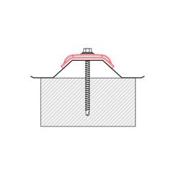 Hliníková kalota podložka TR 35 - Hliník lakovaný - Bílo hliníková tmavá - Obrázek 2