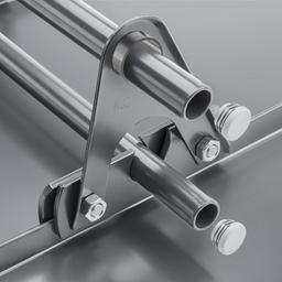 PVC krytka trubky zachytávače sněhu - PVC - Prachově šedá - Obrázek 2