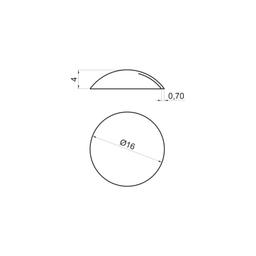 Krytka montážní 16/4 - Hliník lakovaný - Měděno hnědá - Obrázek 2