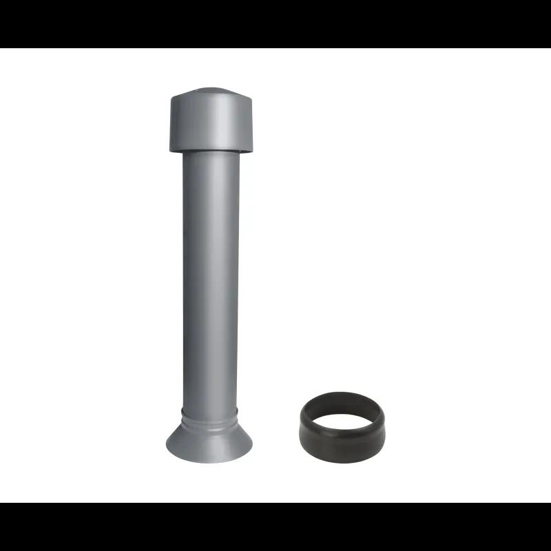 Větrací komín + EPDM - Hliník – Natur - Pozink lakovaný – Prachově šedá - Obrázek