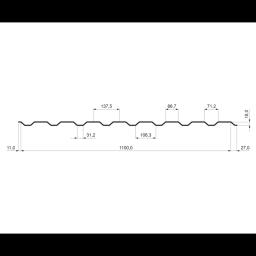 Trapéz fasádní TR 18B - Aluzink - Natur - Obrázek 2