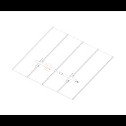 Rozrážeč ledu zachytávače sněhu pro falzovanou krytinu - Hliník – Natur - Pozink lakovaný – Tmavě hnědá ČOKO - Obrázek 3