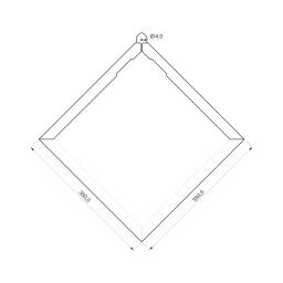 Střešní krytina čtverec - Pozink lakovaný - Měděno hnědá - Obrázek 2