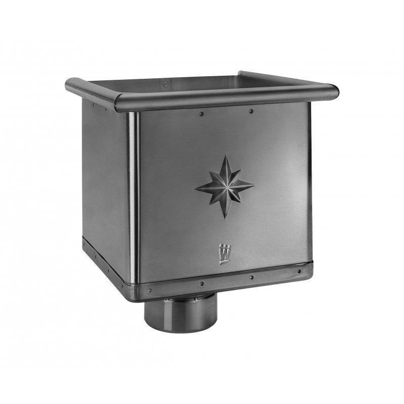 Sběrný kotlík kubický - Hliník lakovaný - Antracit - Obrázek